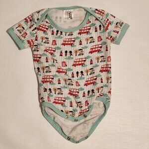 Little Red Bus TEMPLE ISLAND Collection LONDON Collection 6-12 Months Onesie